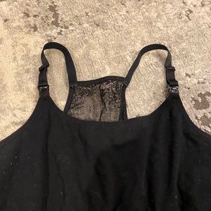 Black nursing bra